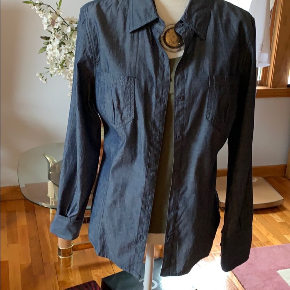 She said..chambray shirt jacket